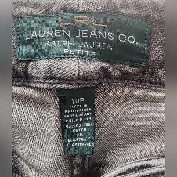 Ralph Lauren Gray 5 pocket straight leg jeans SZ 10 Petite - Picture 4 of 6
